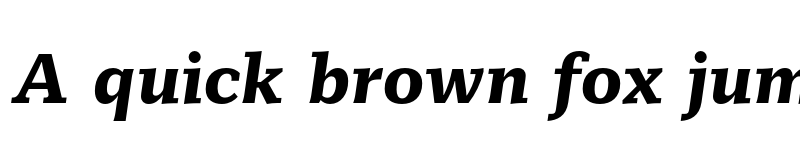 Preview of FONTSPRING DEMO - Mediator Serif Extra Bold Italic font