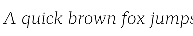 Preview of FONTSPRING DEMO - Mediator Serif Extra Light Italic font