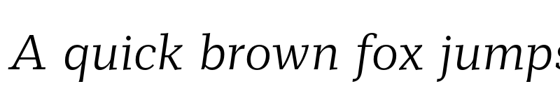 Preview of FONTSPRING DEMO - Mediator Serif Light Italic font