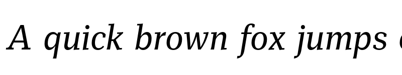 Preview of FONTSPRING DEMO - Mediator Serif Narrow Italic font