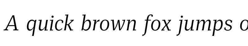 Preview of FONTSPRING DEMO - Mediator Serif Narrow Light Italic font