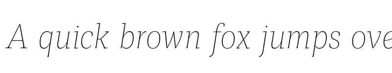 Preview of FONTSPRING DEMO - Mediator Serif Narrow Thin Italic font