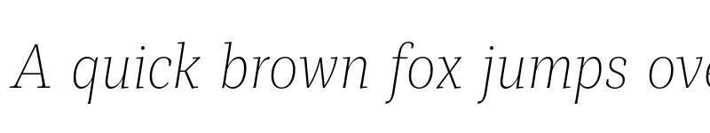 Preview of FONTSPRING DEMO - Mediator Serif Narrow UltLt Italic font