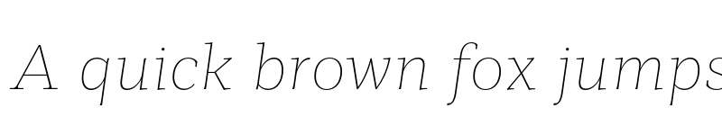 Preview of FONTSPRING DEMO - Mediator Serif Thin Italic font