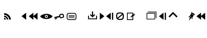 Preview of FONTSPRING DEMO - Metronic Pro Icons Regular font