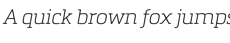 Preview of FONTSPRING DEMO - Metronic Slab Pro Air Italic font