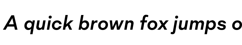 Preview of FONTSPRING DEMO - Mid Century Sans SmBold Italic font