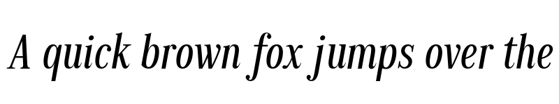 Preview of FONTSPRING DEMO - Millard Condensed Italic font