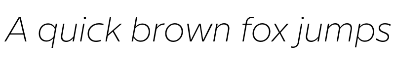 Preview of FONTSPRING DEMO - Milliard ExtraLight Italic font