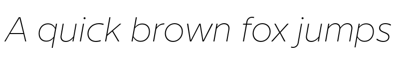 Preview of FONTSPRING DEMO - Milliard Thin Italic font