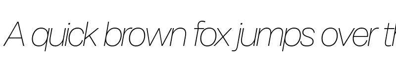 Preview of FONTSPRING DEMO - Milligram Macro Thin Italic font