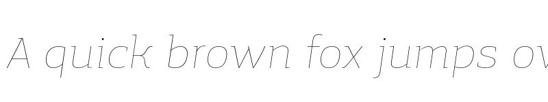 Preview of FONTSPRING DEMO - Mir Italic Hairline Regular font