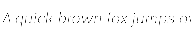 Preview of FONTSPRING DEMO - Mir Italic Thin Italic font