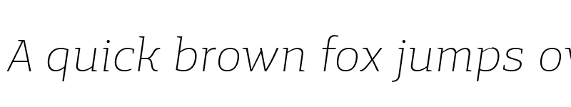 Preview of FONTSPRING DEMO - Mir Italic UltraLight Regular font