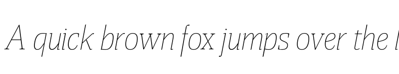Preview of FONTSPRING DEMO - Miragem Extra Light Italic Italic font
