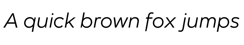 Preview of FONTSPRING DEMO - Mirai Italic font