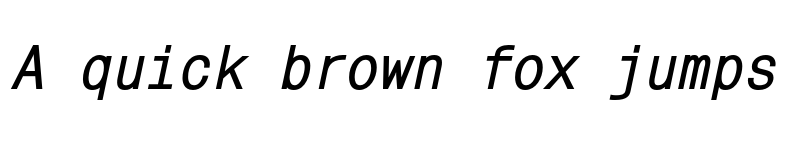 Preview of FONTSPRING DEMO - MonoCondensed Bold Italic font