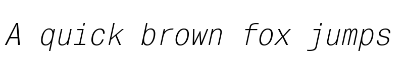 Preview of FONTSPRING DEMO - MonoCondensed Italic font