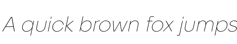 Preview of FONTSPRING DEMO - Monolight Thin italic Regular font