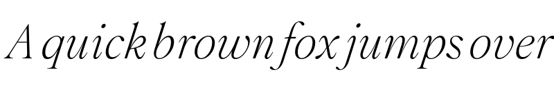 Preview of FONTSPRING DEMO - Montaigne Extralight Italic font