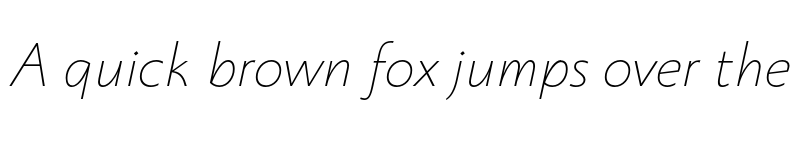 Preview of FONTSPRING DEMO - Monterchi Sans Thin Italic font