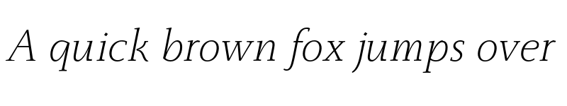 Preview of FONTSPRING DEMO - Monterchi Serif Light Italic font