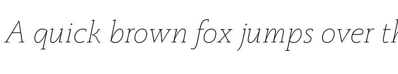 Preview of FONTSPRING DEMO - Monterchi Serif Thin Italic font