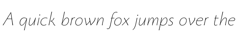 Preview of FONTSPRING DEMO - Monterchi Thin Italic font