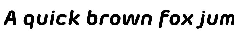 Preview of FONTSPRING DEMO - Morebi Rounded Black Italic font