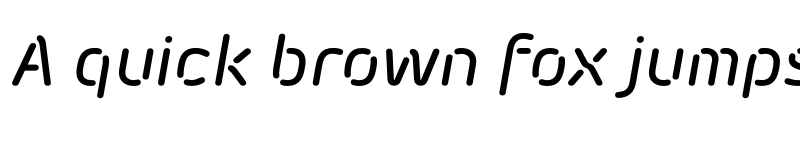 Preview of FONTSPRING DEMO - Morebi Rounded Med Stencil Italic font