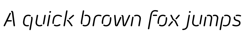 Preview of FONTSPRING DEMO - Morebi Rounded Stencil Italic font