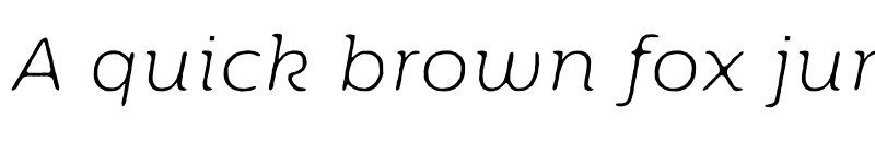 Preview of FONTSPRING DEMO - Moreno Rough 02 Thin Italic Thin Italic font