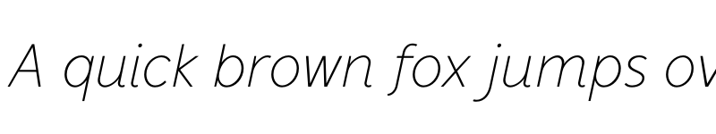 Preview of FONTSPRING DEMO - Mucho Sans Thin Italic font