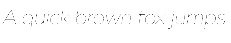 Preview of FONTSPRING DEMO - Muller Hairline Italic font
