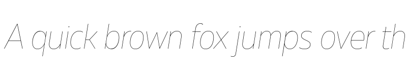Preview of FONTSPRING DEMO - Muller Narrow Hairline Italic Italic font