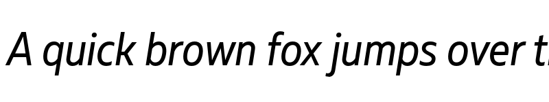 Preview of FONTSPRING DEMO - Muller Narrow Italic font