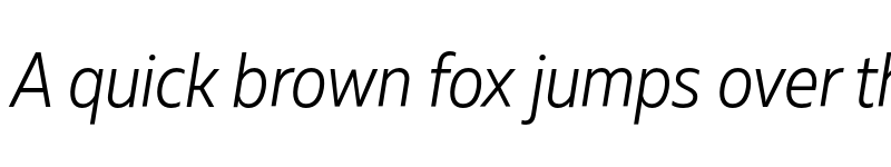 Preview of FONTSPRING DEMO - Muller Narrow Light Italic font