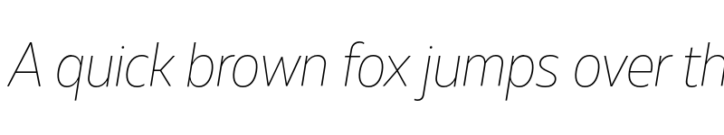 Preview of FONTSPRING DEMO - Muller Narrow Thin Italic font