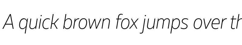 Preview of FONTSPRING DEMO - Muller Narrow UltraLight Italic font