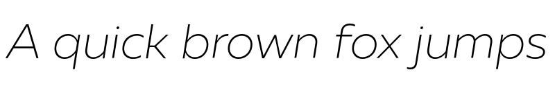 Preview of FONTSPRING DEMO - Muller UltraLight Italic font