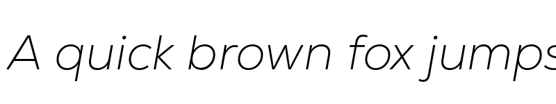 Preview of FONTSPRING DEMO - Nexa Text Extra Light Italic Regular font