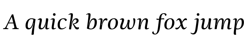 Preview of FONTSPRING DEMO - Ninfa Serif Italic font