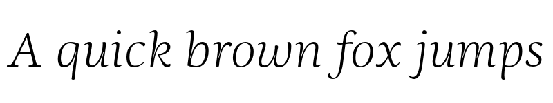 Preview of FONTSPRING DEMO - Ninfa Serif Light Italic font