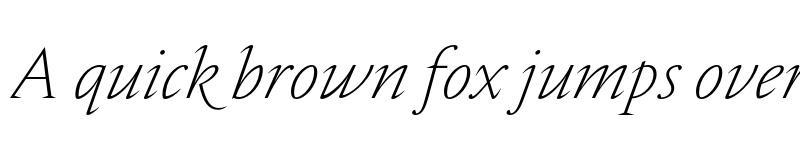 Preview of FONTSPRING DEMO - Nocturne Serif ExLight Italic Regular font