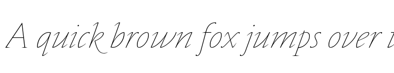 Preview of FONTSPRING DEMO - Nocturne Serif ExtraThin Italic Regular font