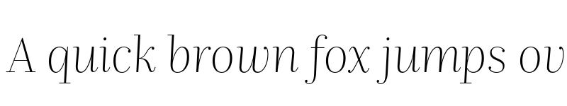 Preview of FONTSPRING DEMO - Nomada Didone Extrathin Italic font