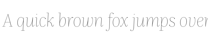 Preview of FONTSPRING DEMO - Nomada Didone Hairline Italic font