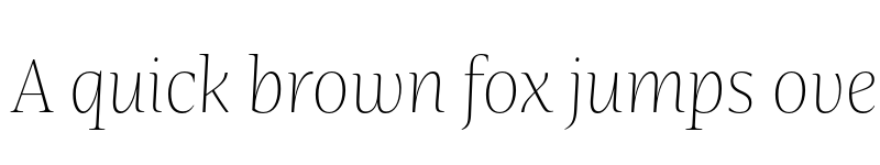 Preview of FONTSPRING DEMO - Nomada Serif Extrathin Italic font