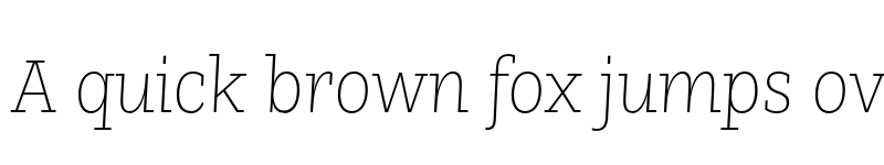 Preview of FONTSPRING DEMO - Nomada Slab Extrathin Italic font