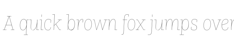 Preview of FONTSPRING DEMO - Nomada Slab Hairline Italic font